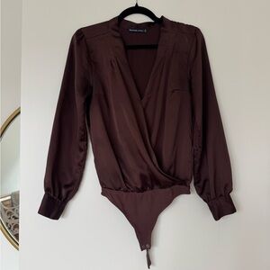 Brown Long Sleeve Bodysuit